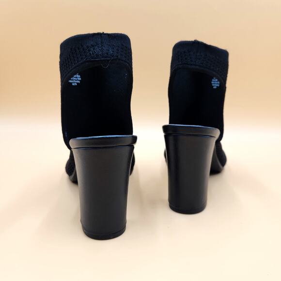 LifeStride Women Black Knit Alita Open Toe Slingback Heel Shooties Size US 11M - Picture 3 of 4